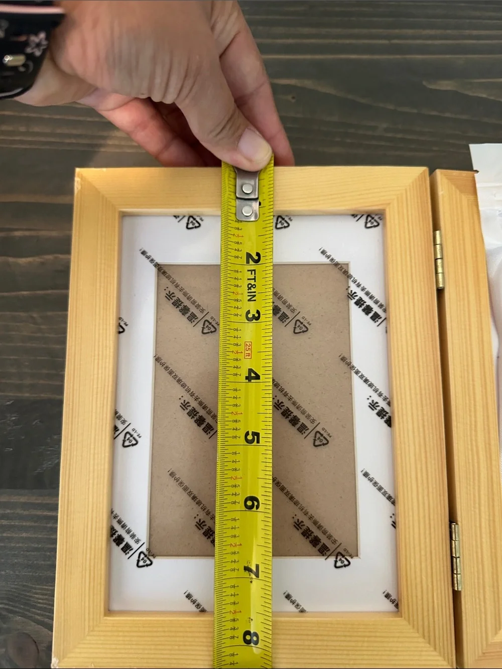 Tri-Fold Natural Pine Picture Frame - 3-Panel Wooden Frame